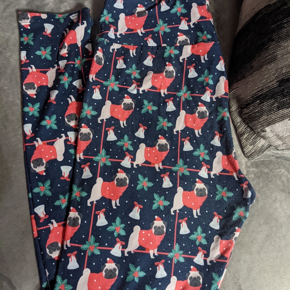 Christmas Pug Legging sized One Size